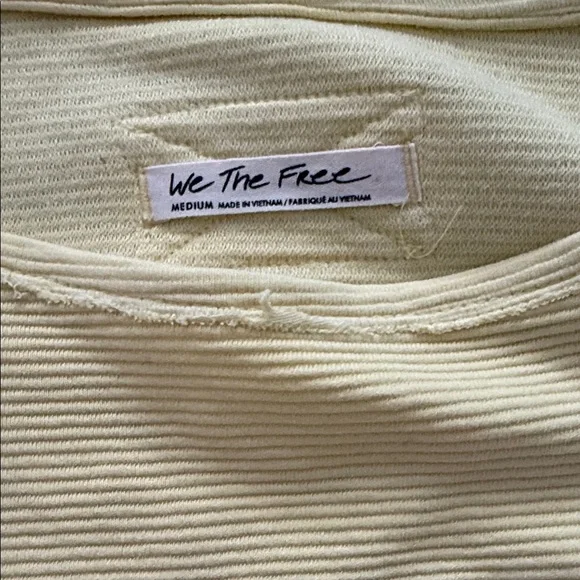 We The Free yellow Ribbed Top - Picture 2 of 2